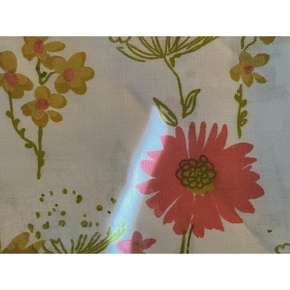 Vintage 1970's Floral Sheet Set Full Size 2 Flat & 2 Pillowcases Fashion Manor